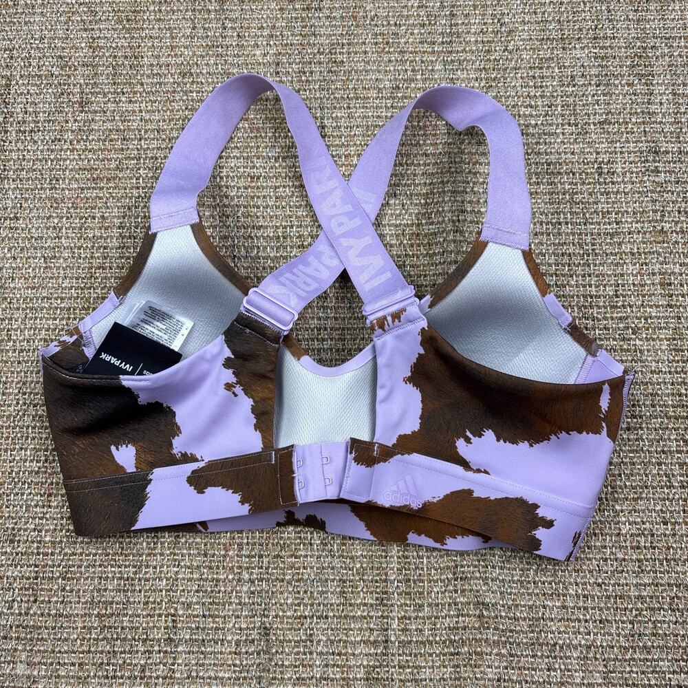 🐄 Adidas x Ivy Park | Size Small | Cow Print Sports Bra | Rodeo Drop - Picture 3 of 5